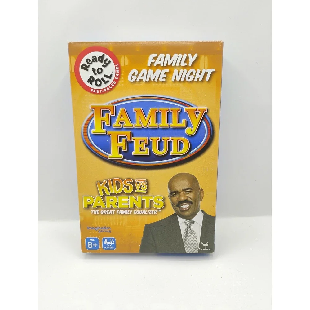 Cardinal Family Feud Kids vs Parents Game Blue New Platinum Edition Card Game